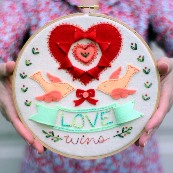 Love Wins Embroidery PDF pattern