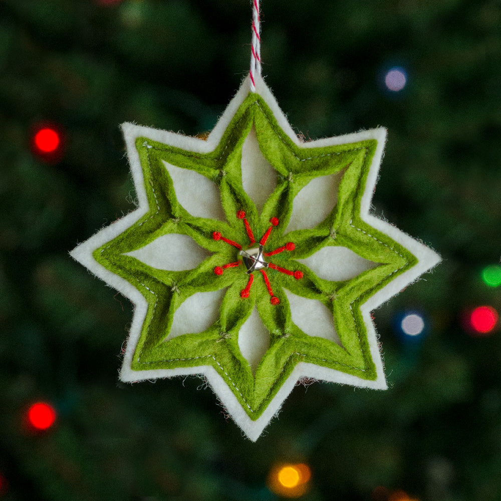 Christmas Peacock Layered Snowflake Ornament