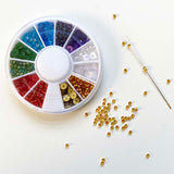 Rainbow Wheel of Beads and Sequins