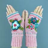Floral Wrist Warmers PDF pattern