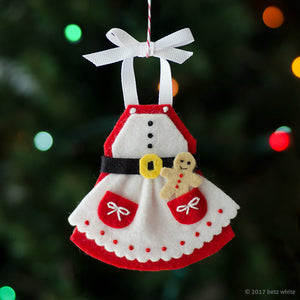 Mrs. C's Apron Ornament PDF PATTERN