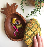 Handcrafted Keeper - Yellow Heather/Olive Pineapple