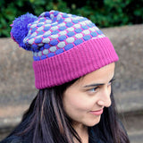 Honeycomb Hat with Pompom