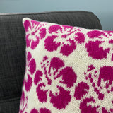 Wool Fair Isle Pillow: Hibiscus