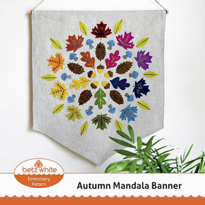 Autumn Banner Embroidery PDF pattern