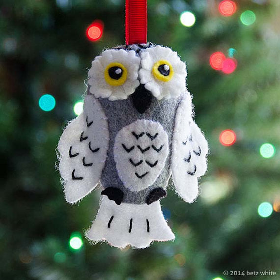 Snowy Owl Ornament – Grainline Studio