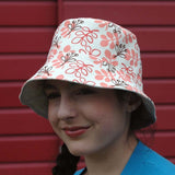 Reversible Bucket Hat Sample - Sprig and Sprout print